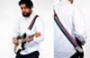 Black Orange & Blue Double Racer X Guitar Strap 