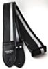 Black with Silver Racer X Guitar Strap