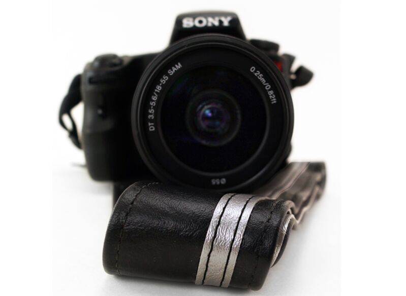 Black & Silver Racer X Camera Strap