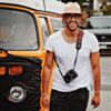 Vintage Style Hippie Hendrix Camera Strap Made with Recycled Seatbelt