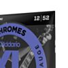 D'addario ECG25 Chromes Flat Wound Electric Guitar Strings, Light Gauge, 12-52
