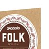 D'Addario EJ33 Folk Nylon Guitar Strings, Ball End, 80/20 Bronze/Clear Nylon Trebles