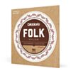 D'Addario EJ33 Folk Nylon Guitar Strings, Ball End, 80/20 Bronze/Clear Nylon Trebles