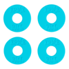 Ernie Ball Strap Blocks 4pk - Blue