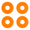 Ernie Ball Strap Blocks 4pk - Red/Orange