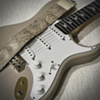 Paisley Ivory Guitar Strap w/ Aged Bronze Hardware 