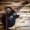 Black With Red Racer X Guitar Strap