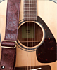 Paisley Oxblood Guitar Strap With Custom Aged Bronze Hardware 