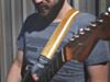 Gold Sparkle Racer X Guitar Strap