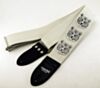 White Handmade Tiger Guitar Strap 