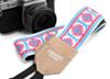 The Imagining Sun Vintage Hippie Weave Camera Strap - Pink & Sky