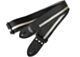 Black with Silver Racer X Guitar Strap