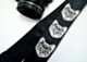 The Couch Cat Camera Strap- Black With White Cats
