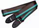 Brown w/Aqua Vinyl Racer X Guitar Strap