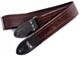 The Dark Walnut Vintage Cadillac Sunburst Deadstock Luggage Guitar Strap