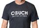 Couch Logo Band Tee - Black Heather and White Print