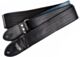 Reverse GTO Black Guitar Strap -Blue Vintage GTO on the inside