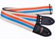 White Orange & Blue Double Racer X  Guitar Strap