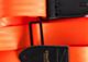 SPOOKY Orange Blackout Black Hardware Seatbelt Guitar Strap