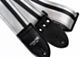 Silver with Black Vinyl Racer X Guitar Strap
