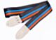 Black Orange & Blue Double Racer X Guitar Strap 