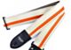 White with Orange Vinyl Racer X Guitar Strap