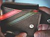 Couch Racer Wallet- Brown w/ Orange & Army Stripes