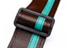 Brown with Aqua Vinyl Racer X Guitar Strap