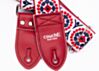 Pysch White Red and Blue Hippie Guitar Strap
