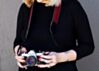 Dark Red Luggage Camera Strap