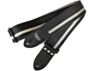 Black with Silver Racer X Guitar Strap