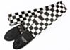 Black and White Checkers Guitar Strap