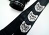 The Couch Cat Camera Strap- Black With White Cats