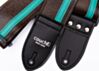 Brown with Aqua Vinyl Racer X Guitar Strap