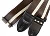 Brown with White Vinyl Racer X Guitar Strap