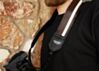 The Brown and White Racer X Camera Strap