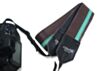 Couch Brown and Aqua Racer X Camera Strap