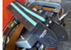Brown with Aqua Vinyl Racer X Guitar Strap