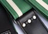 Sage Green Camaro and White Racer X Guitar Strap