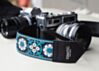 Cork and Turquoise Flowers Camera Strap