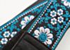 Cork and Turquoise Flowers Camera Strap