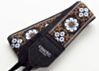 Cork and Brown Flowers Camera Strap