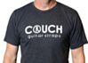 Couch Logo Band Tee - Black Heather and White Print