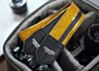 Gold Sparkle with Black Racer X Camera Strap 