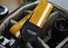Gold Sparkle with White Racer X Camera Strap 