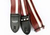 Dark Red with White Racer X Guitar Strap
