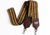 Dylan Sunburst Boho Banjo Strap- Hand Made Woven Banjo Straps With Vegan Leather Ends, Made In USA