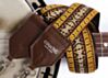Dylan Sunburst Boho Banjo Strap- Hand Made Woven Banjo Straps With Vegan Leather Ends, Made In USA