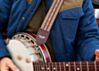 Dylan Sunburst Boho Banjo Strap- Hand Made Woven Banjo Straps With Vegan Leather Ends, Made In USA