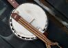 Dylan Sunburst Boho Banjo Strap- Hand Made Woven Banjo Straps With Vegan Leather Ends, Made In USA